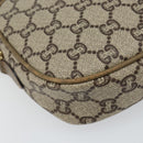 GUCCI GG Plus Supreme Shoulder Bag PVC Leather Beige Gold Auth 143237-11