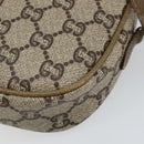 GUCCI GG Plus Supreme Shoulder Bag PVC Leather Beige Gold Auth 143237-12