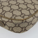 GUCCI GG Plus Supreme Shoulder Bag PVC Leather Beige Gold Auth 143237-13