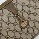 GUCCI GG Plus Supreme Shoulder Bag PVC Leather Beige Gold Auth 143237-14