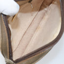 GUCCI GG Plus Supreme Shoulder Bag PVC Leather Beige Gold Auth 143237-17