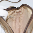 GUCCI GG Plus Supreme Shoulder Bag PVC Leather Beige Gold Auth 143237-18