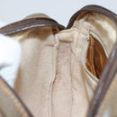 GUCCI GG Plus Supreme Shoulder Bag PVC Leather Beige Gold Auth 143237-19