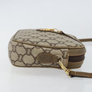 GUCCI GG Plus Supreme Shoulder Bag PVC Leather Beige Gold Auth 143237-4