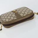 GUCCI GG Plus Supreme Shoulder Bag PVC Leather Beige Gold Auth 143237-6