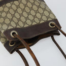 GUCCI GG Supreme Shoulder Bag PVC Beige Gold Auth 143238-6