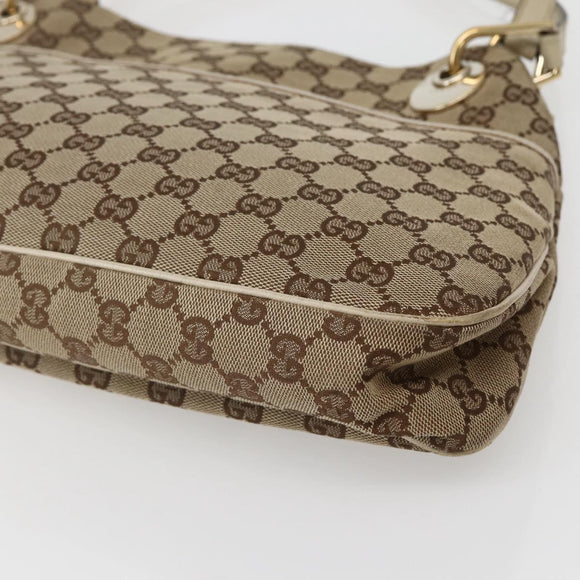 GUCCI GG Canvas Tote Bag Beige Gold 121023 Auth 143241