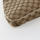 GUCCI GG Canvas Tote Bag Beige Gold 121023 Auth 143241-14