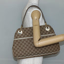 GUCCI GG Canvas Tote Bag Beige Gold 121023 Auth 143241-20