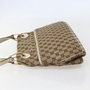 GUCCI GG Canvas Tote Bag Beige Gold 121023 Auth 143241-3