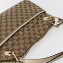 GUCCI GG Canvas Tote Bag Beige Gold 121023 Auth 143241-6