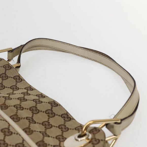 GUCCI GG Canvas Tote Bag Beige Gold 121023 Auth 143241