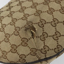 GUCCI GG Canvas Shoulder Bag Beige Silver 181092 Auth 143244-11