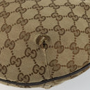 GUCCI GG Canvas Shoulder Bag Beige Silver 181092 Auth 143244-12