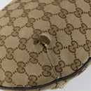 GUCCI GG Canvas Shoulder Bag Beige Silver 181092 Auth 143244-13
