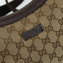 GUCCI GG Canvas Shoulder Bag Beige Silver 181092 Auth 143244-14
