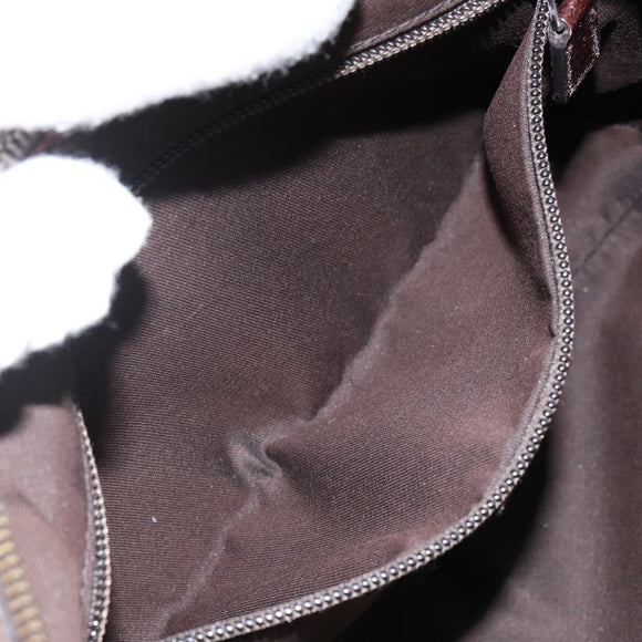 GUCCI GG Canvas Shoulder Bag Beige Silver 181092 Auth 143244