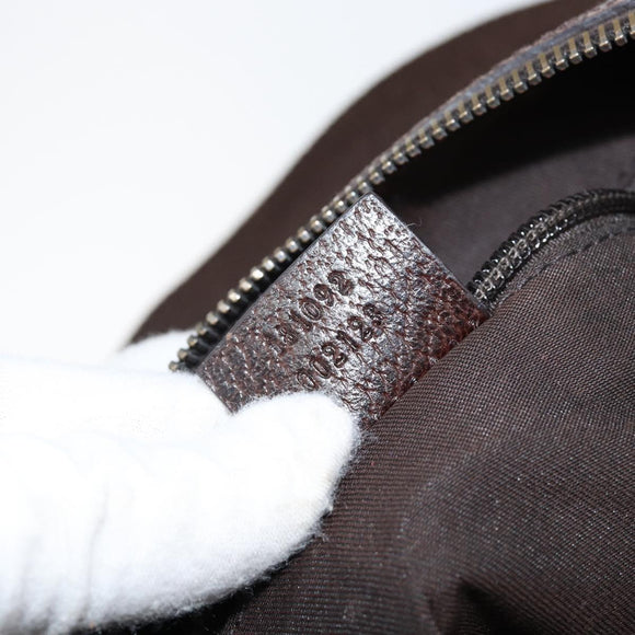 GUCCI GG Canvas Shoulder Bag Beige Silver 181092 Auth 143244