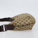 GUCCI GG Canvas Shoulder Bag Beige Silver 181092 Auth 143244-5