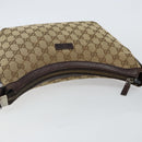 GUCCI GG Canvas Shoulder Bag Beige Silver 181092 Auth 143244-6