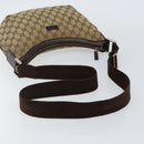 GUCCI GG Canvas Shoulder Bag Beige Silver 181092 Auth 143244-7