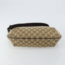 GUCCI GG Canvas Shoulder Bag Beige Silver 181092 Auth 143244-9