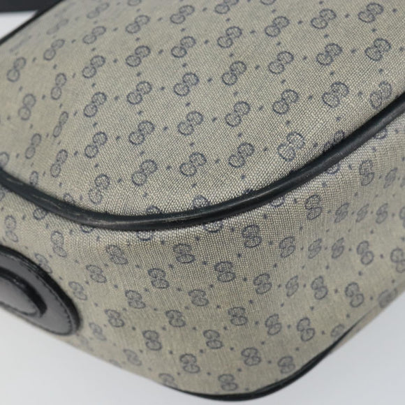 GUCCI Micro GG Supreme Shoulder Bag PVC Navy Gold 001 115 0918 Auth 143245