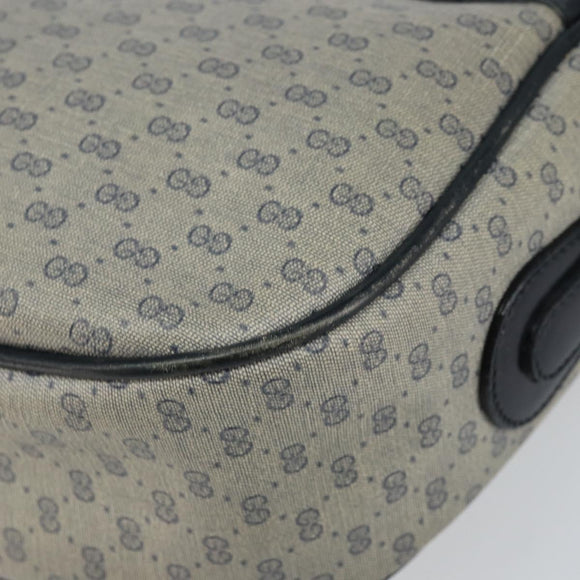 GUCCI Micro GG Supreme Shoulder Bag PVC Navy Gold 001 115 0918 Auth 143245