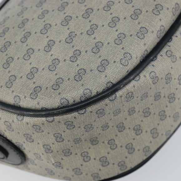 GUCCI Micro GG Supreme Shoulder Bag PVC Navy Gold 001 115 0918 Auth 143245