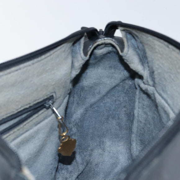 GUCCI Micro GG Supreme Shoulder Bag PVC Navy Gold 001 115 0918 Auth 143245