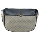 GUCCI Micro GG Supreme Shoulder Bag PVC Navy Gold 001 115 0918 Auth 143245-13