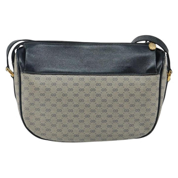 GUCCI Micro GG Supreme Shoulder Bag PVC Navy Gold 001 115 0918 Auth 143245 - 0
