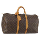 LOUIS VUITTON Monogram Keepall 55 Boston Bag M41424 LV Auth 143247-1