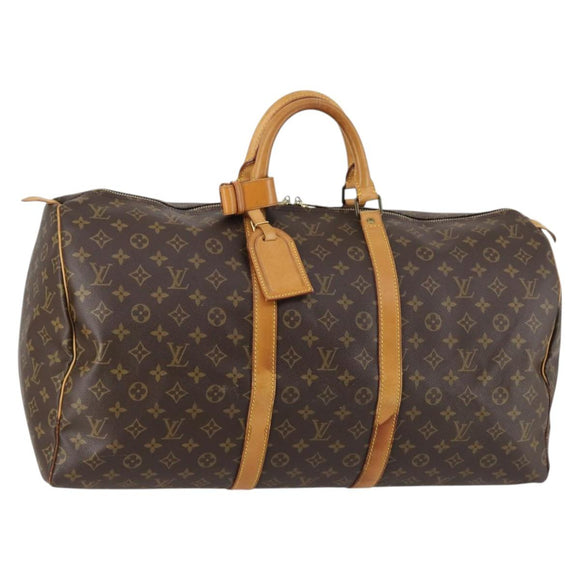 LOUIS VUITTON Monogram Keepall 55 Boston Bag M41424 LV Auth 143247