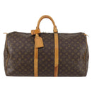 LOUIS VUITTON Monogram Keepall 55 Boston Bag M41424 LV Auth 143247-13