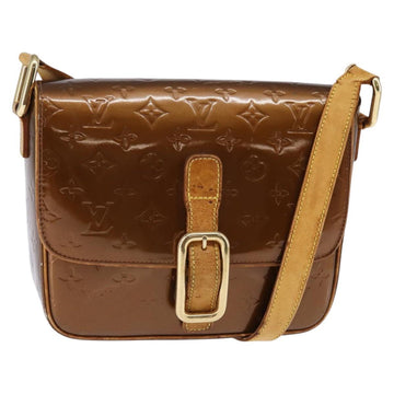 LOUIS VUITTON Monogram Vernis Christie GM Shoulder Bag Bronze M91107 Auth 143251