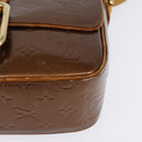 LOUIS VUITTON Monogram Vernis Christie GM Shoulder Bag Bronze M91107 Auth 143251-16