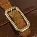 LOUIS VUITTON Monogram Vernis Christie GM Shoulder Bag Bronze M91107 Auth 143251-19