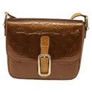 LOUIS VUITTON Monogram Vernis Christie GM Shoulder Bag Bronze M91107 Auth 143251-13