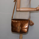 LOUIS VUITTON Monogram Vernis Christie GM Shoulder Bag Bronze M91107 Auth 143251-24