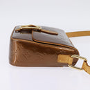 LOUIS VUITTON Monogram Vernis Christie GM Shoulder Bag Bronze M91107 Auth 143251-4