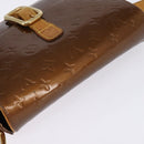 LOUIS VUITTON Monogram Vernis Christie GM Shoulder Bag Bronze M91107 Auth 143251-6