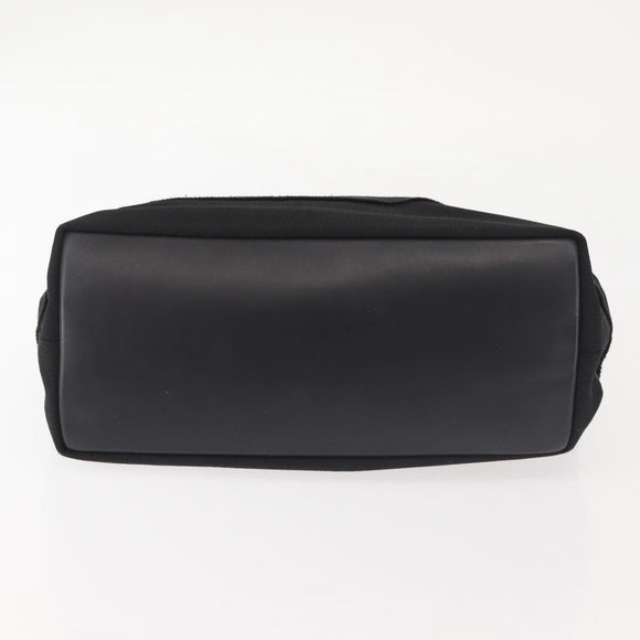 Salvatore Ferragamo Vala Hand Bag Canvas Black Silver Auth 143256