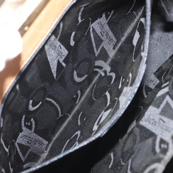 Salvatore Ferragamo Gancini Tote Bag Leather Beige Gold Auth 143257