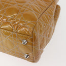 Christian Dior Canage Hand Bag Enamel Yellow Silver Auth 143263-16