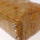 Christian Dior Canage Hand Bag Enamel Yellow Silver Auth 143263-9