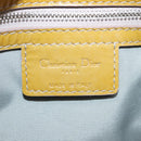 Christian Dior Canage Hand Bag Enamel Yellow Silver Auth 143263-18