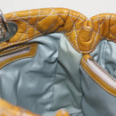 Christian Dior Canage Hand Bag Enamel Yellow Silver Auth 143263-19