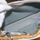 Christian Dior Canage Hand Bag Enamel Yellow Silver Auth 143263-21