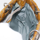 Christian Dior Canage Hand Bag Enamel Yellow Silver Auth 143263-22